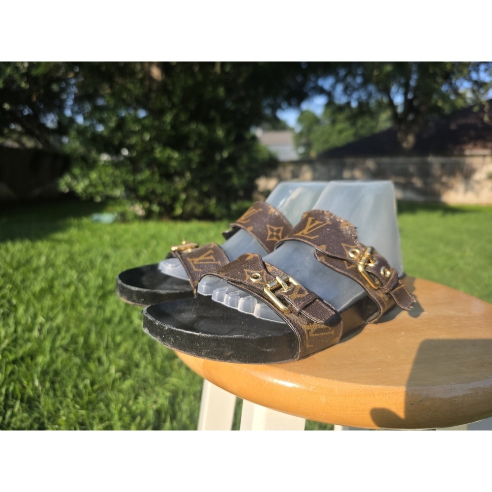 Louis Vuitton Bom Dia Flat Comfort Mule Flaw, See Pics